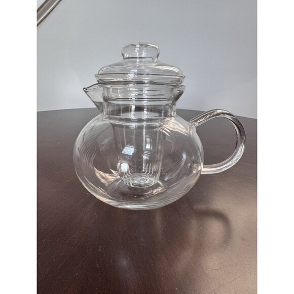 Primula Clear Glass 40 Oz Teapot Complete w/Lid & Infuser 5 Cups EUC - Picture 1 of 7